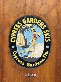 Vtg 1960's Cypress Gardens Florida Trick Water Skis Wood