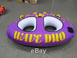 WAVE DU Inflatable Towable Tube Water tubing for boat, Jet ski, Ski tube, tubing
