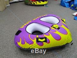 WAVE DU Inflatable Towable Tube Water tubing for boat, Jet ski, Ski tube, tubing