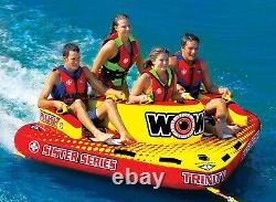 WOW 1 2 3 or 4 Person Towable Tube S shape Boat Trinity Tow Tube Raft
