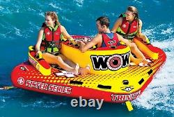 WOW 1 2 3 or 4 Person Towable Tube S shape Boat Trinity Tow Tube Raft