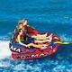 Wow 1 2 Or 3 Person Max Inflatable Tow Tube Towable Boat Water Raft Float Tubing