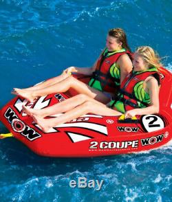 WOW 2-Person Coupe Cockpit Tow Tube Towables Outdoor Sports Boats Summer Fun New