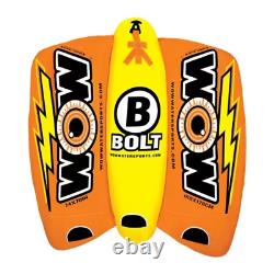 WOW BOLT 1, 2, 3 or 4 Person Inflatable Towable Tube Boat Water Raft Float