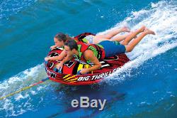 WOW Big Thriller 1-2 Rider Inflatable Water Deck Tube Boat Towable 18-1010