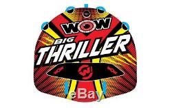 WOW Big Thriller 1-2 Rider Inflatable Water Deck Tube Boat Towable 18-1010