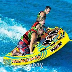 WOW Macho 3 Passenger Person Rider Inflatable Towable Boat Tube Yellow