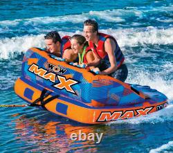 WOW Max 1 3 Person Towable Tube Boating Fun Watersports Free Shipping