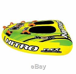 WOW Nitro 2 Person Towable Inflatable Tube Boat Raft Float FAST FREE SHIPPING
