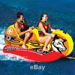 WOW Sports Bronco Boat 2 Person Towable Water Tube For Pool and Lake (14-1050)