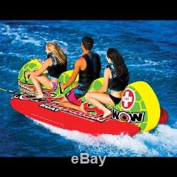 WOW Sports Dragon Boat 3 Person Towable Water Tube For Pool and Lake (13-1060)