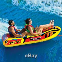 WOW Sports Jet Boat 2 Person Towable Water Tube For Pool and Lake (17-1020)
