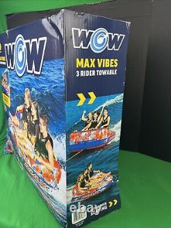 WOW Sports Wake Quake Towable Tube for Boating 1 to 3 Person Box Damaged