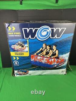 WOW Sports Wake Quake Towable Tube for Boating 1 to 3 Person Box Damaged