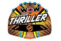 WOW Super Thriller 1-3 Rider Inflatable Water Deck Tube Boat Towable 18-1020