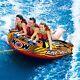 Wow Super Thriller 3 Passenger Person Rider Inflatable Towable Boat Tube Orange