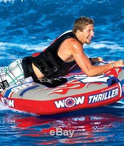 WOW Thriller 1 Rider Inflatable Water Tube Boat Towable Starter KIT 18-1110