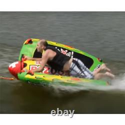 WOW Watersports 13-1010 Big Bazooka Steerable 1 to 4 Person Towable Tube, Green