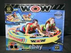 WOW Watersports 16-1010 Macho Combo 2 Person Towable Inflatable Boat Tube New