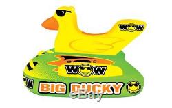 WOW Watersports Big Ducky 1-3 Rider Inflatable Deck Tube Boat Towable 18-1140