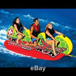 WOW Watersports Dragon Banana Boat 3 Rider Inflatable Water Tube Towable 13-1060