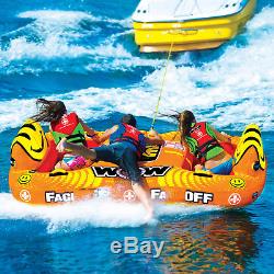 WOW Watersports Face-Off Inflatable Water Tube Boat Towable 1-4 Rider 15-1050
