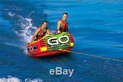 WOW Watersports Go Bot Cockpit 2P 2 Rider Inflatable Tube Boat Towable 18-1040