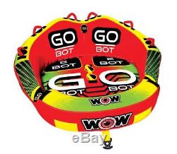 WOW Watersports Go Bot Cockpit 2P 2 Rider Inflatable Tube Boat Towable 18-1040