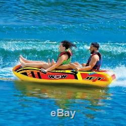 WOW Watersports Jet Boat 1-2 Rider Inflatable Water Tube Boat Towable 17-1020