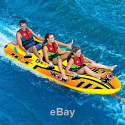 WOW Watersports Jet Boat 1-3 Rider Inflatable Water Tube Boat Towable 17-1030