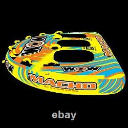 WOW Watersports Macho Combo 3 Person Inflatable Towable Deck Boating Tube
