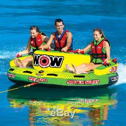 WOW Watersports Sister Series Zelda 3 Rider Inflatable Tube Boat Towable 15-1070