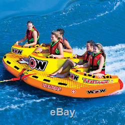 WOW Watersports Sister Tootsie 5P 5 Rider Inflatable Tube Boat Towable 15-1090
