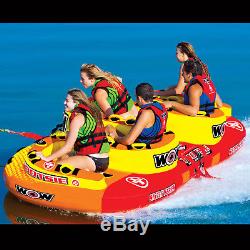 WOW Watersports Sister Tootsie 5P 5 Rider Inflatable Tube Boat Towable 15-1090