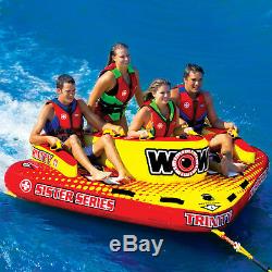 WOW Watersports Sister Trinity 4 Rider 4P Inflatable Tube Boat Towable 15-1080