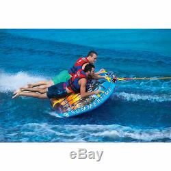 WOW Watersports Summertime Inflatable 2-Person Ultra Soft Top Lake Towable Tube