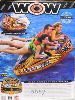 WOW Watersports Super Thriller Towable Boating Tube-1 to 3 Riders-#18-1020