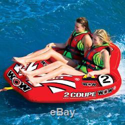 WOW World Watersports Inflatable 2-Person Rider Towable Coupe Cockpit Tow Tube