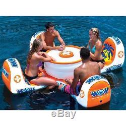 WOW island table inflatable float lounge water-ski pool river