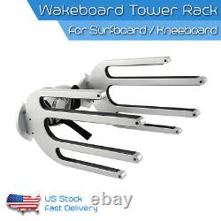 Wakeboard Tower Rack Aluminum Water Ski Knee Board Holder Fit 2 2.5 Tower