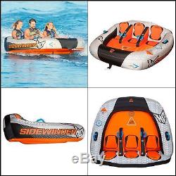 Water Ski Tube Boat Towable inflatable Pump and Tow Rope Float For 1 2 3 person