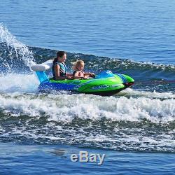 Water Ski Tube Towable Sport Inflatable 2 Person Rider Lake Boating Raft Tow New