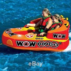 World of Watersports WOW Bingo 2 Inflatable Cockpit Towable 1-2 Rider Tube