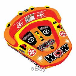 Wow Bingo 2 Inflatable 2 Person Seating Ride Cockpit Towable Water Sports Tube