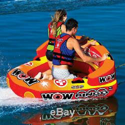Wow Bingo 2 Inflatable 2 Person Seating Ride Cockpit Towable Water Sports Tube