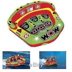 Wow Bingo Water 1 to 3 Person Lake Towable Boat Tube Toy Boat Cockpit Inflatable