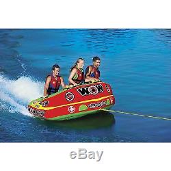 Wow Bingo Water 1 to 3 Person Lake Towable Boat Tube Toy Boat Cockpit Inflatable