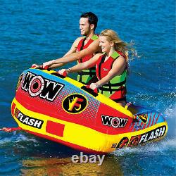 Wow Flash Inflatable 2-person Boat Raft Cockpit Towable Tube