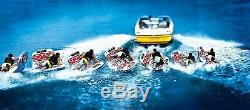 Zig Zag Inflatable Towable Water Sport Tube 1 or 2 Riders Turn Jump Barrell Roll